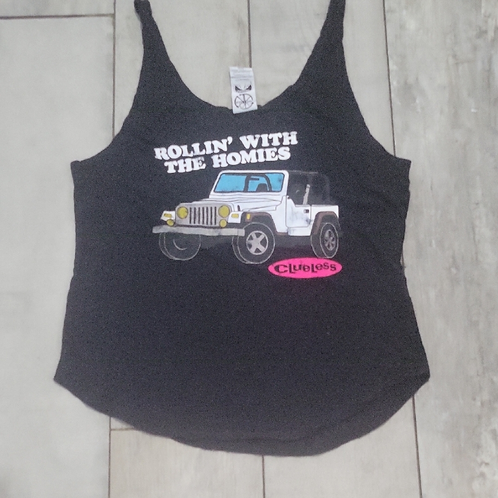 Paramount Clueless Black Graphic Tank Top Size M #335-369